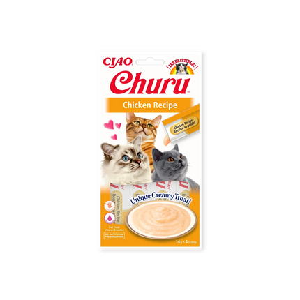 Friandise pour chats Churu Purée poulet Inaba face avant