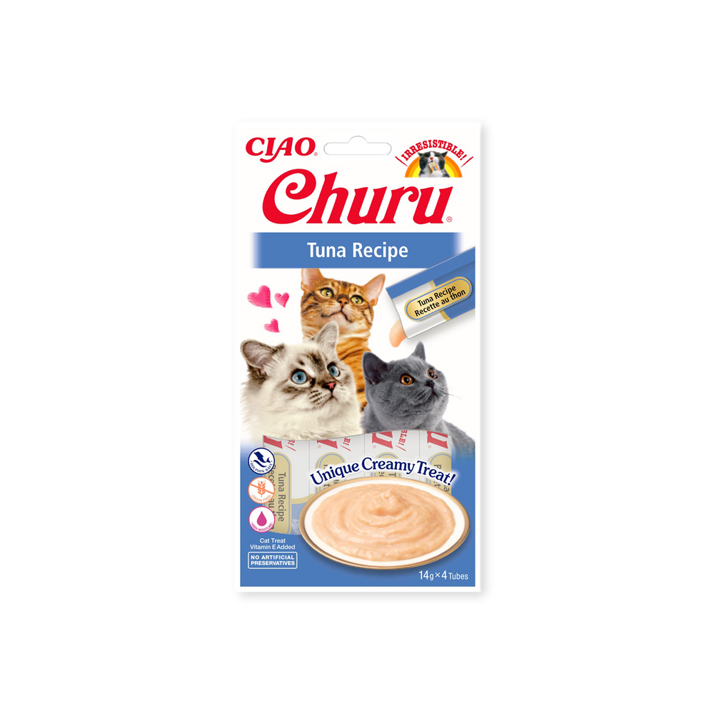 miniature Friandise pour chats Churu Purée thon Inaba face avant