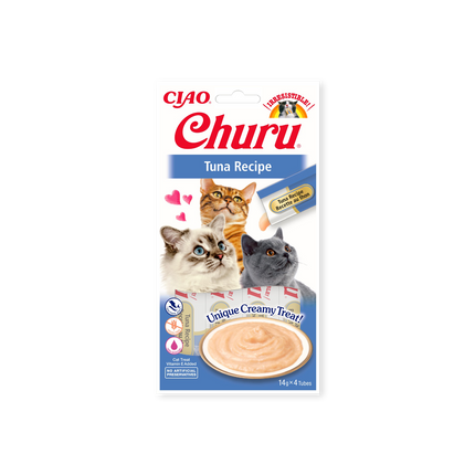 Friandise pour chats Churu Purée thon Inaba face avant