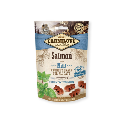 Friandise pour chats Crunchy snack saumon et menthe Carnilove