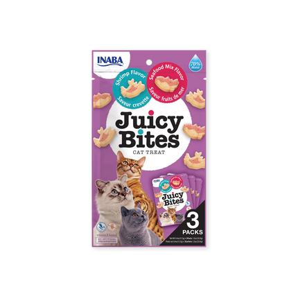 Friandise pour chats Juicy Bites crevette et fruits de mer Inaba face avant