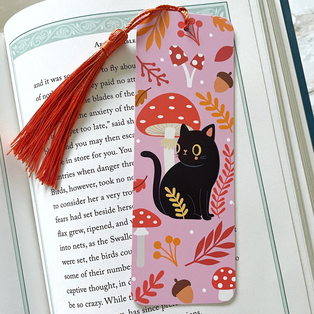 miniature Marque-page Autumn Vibes Black Cat